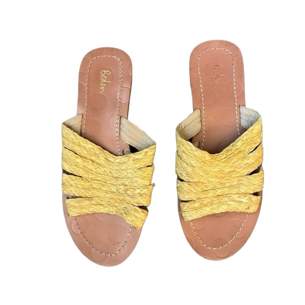 Boden USA Leonora Raffia Slip On Flat Sandals